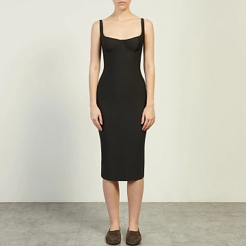 картинка Женское платье SKIMS Body Long, DS-DRS-11259W-ONX магазин Одежда+ являющийся официальным дистрибьютором в России 
