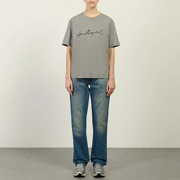 картинка Женская футболка Maison Margiela MM6 Handwritten Print, S52GC0368-M20170-856M магазин Одежда+ являющийся официальным дистрибьютором в России 