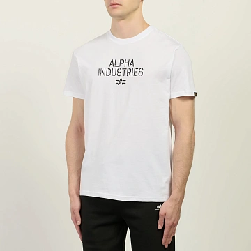 картинка Мужская футболка Alpha Industries Target Backprint, 268511-09 магазин Одежда+ являющийся официальным дистрибьютором в России 
