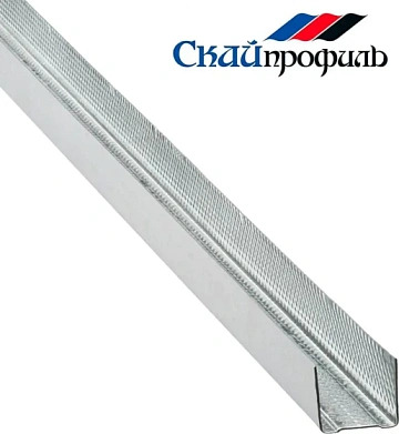 картинка Профиль для гипсокартона направляющий UD 27x28x0,5 мм (3 м) магазин Одежда+ являющийся официальным дистрибьютором в России 