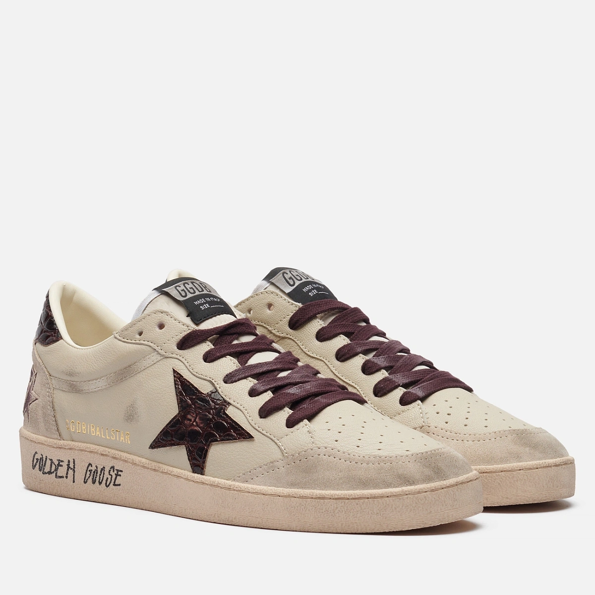 картинка Мужские кроссовки Golden Goose Ball Star Printed Leather Star, GMF00117.F008735.15985 от магазина Одежда+