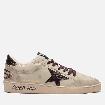 картинка Мужские кроссовки Golden Goose Ball Star Printed Leather Star, GMF00117.F008735.15985 магазин Одежда+ являющийся официальным дистрибьютором в России 