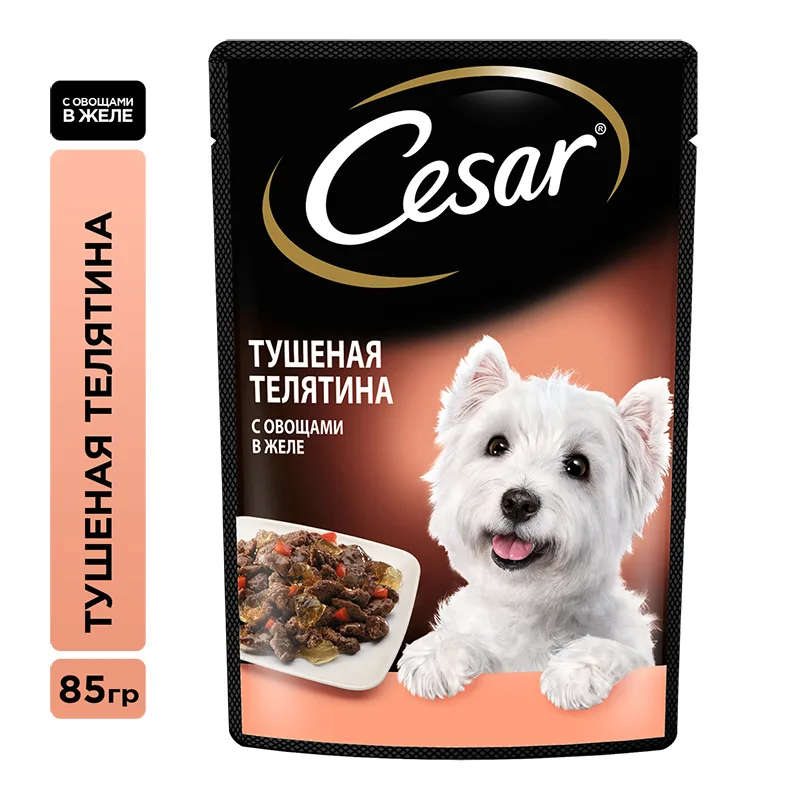 картинка Cesar для взрослых собак (Тушеная телятина с овощами) от магазина Одежда+